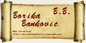 Borika Banković vizit kartica
